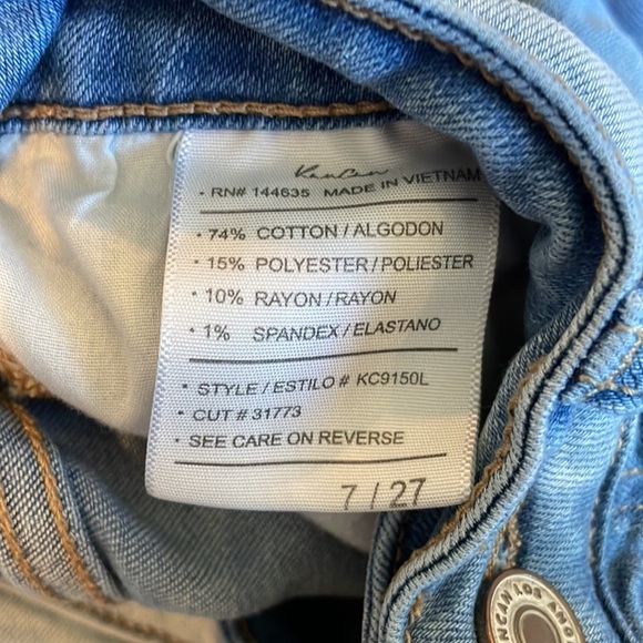 KanCan Jeans Denim SZ 7/27 Light Wash Distressed Stretch Mid Rise - Picture 12 of 12